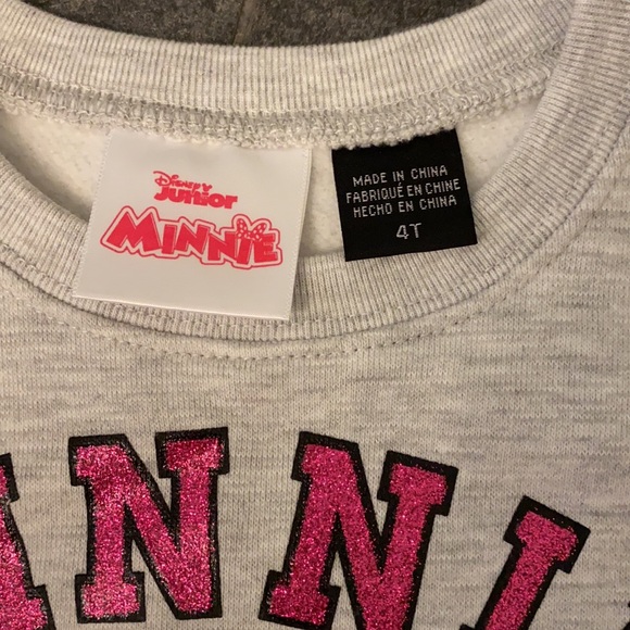 NWOT toddler girl Minnie Mouse sweatshirt - Picture 2 of 4
